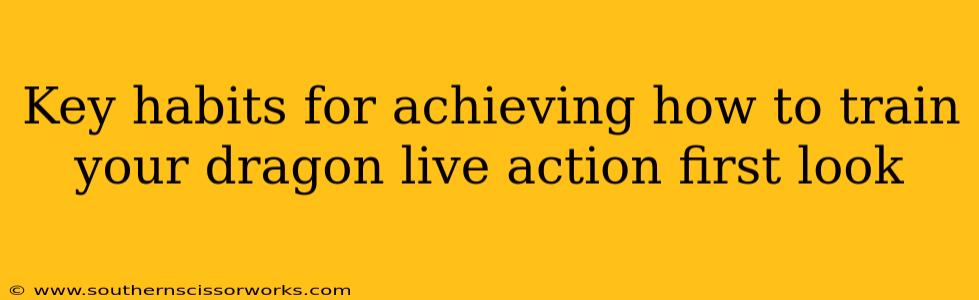 Key habits for achieving how to train your dragon live action first look