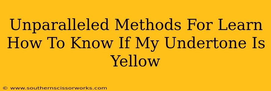 Unparalleled Methods For Learn How To Know If My Undertone Is Yellow